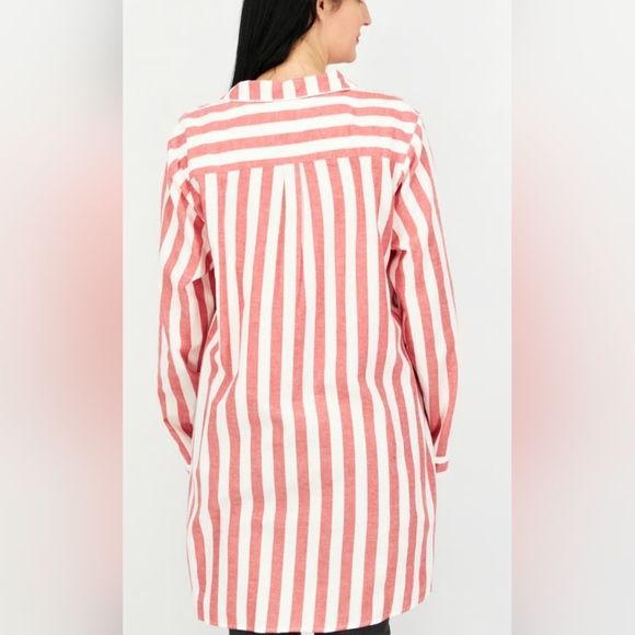 Stars Above Striped Flannel Cotton Sleep Dress #New - Picture 3 of 10